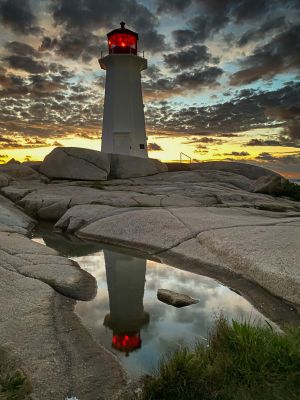 PEGGYS COVE REFLECTION by MARK SAUCIER JR